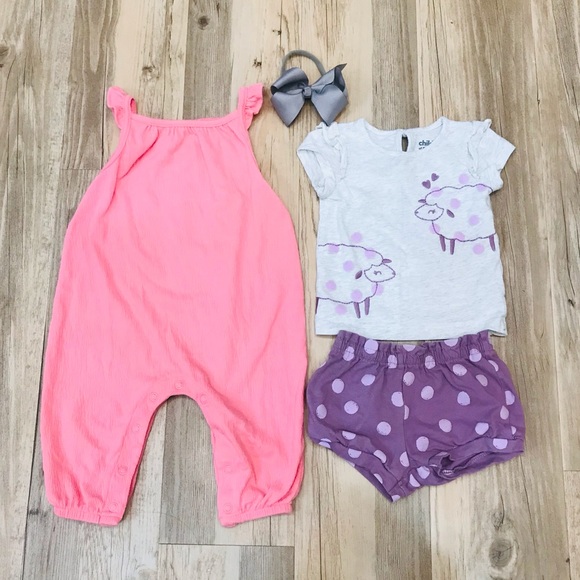 Baby girl 6 months bundle/ headband - Picture 1 of 10